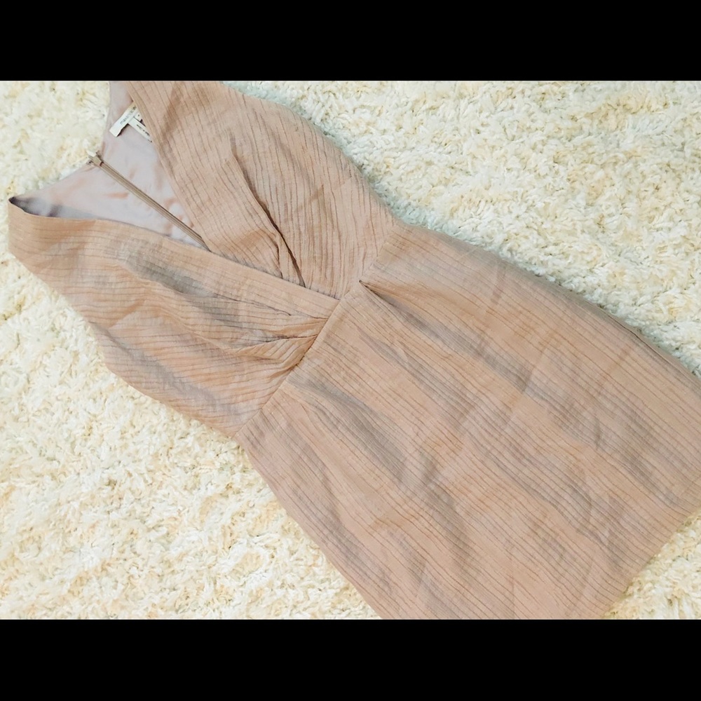 NWT Max & Cleo Blush Metallic Cocktail Dress